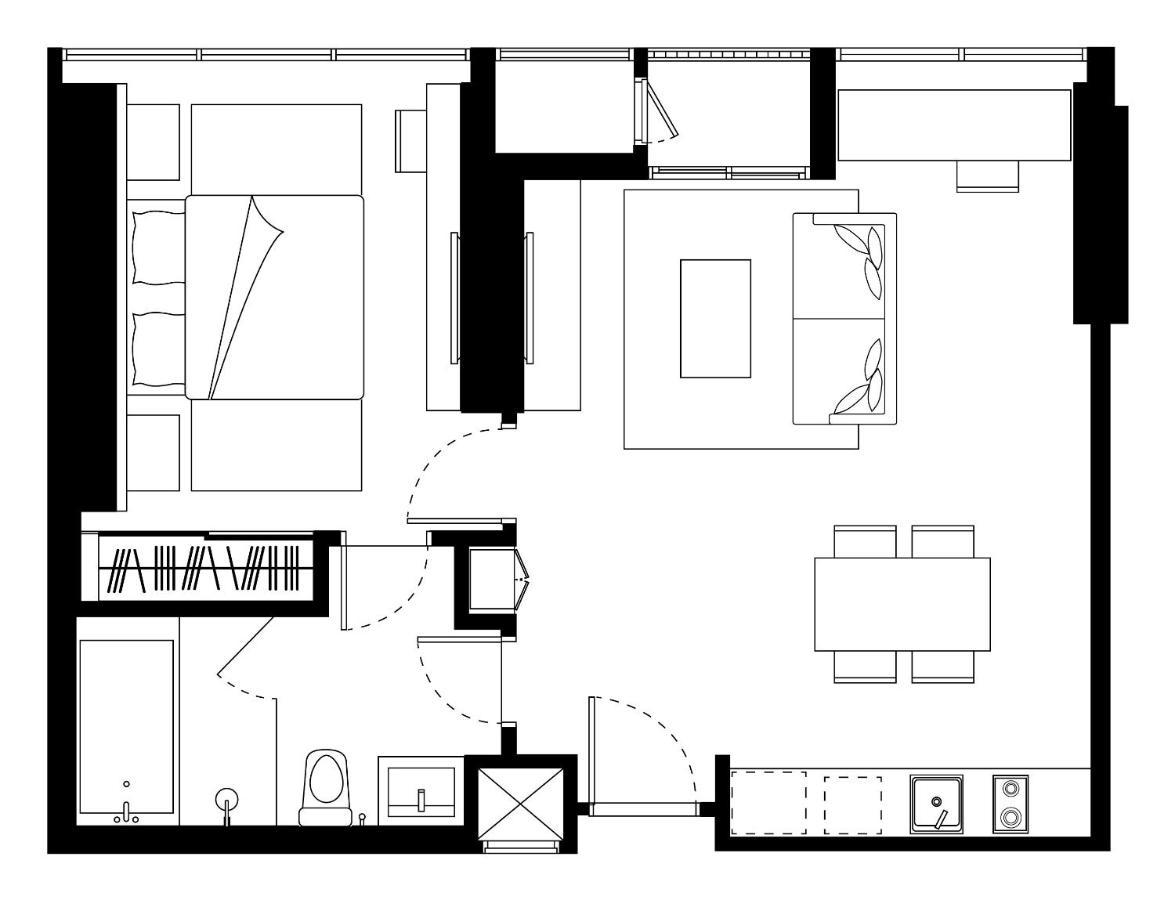 Somerset Rama 9 Bangkok Eksteriør billede A floor plan of a typical apartment